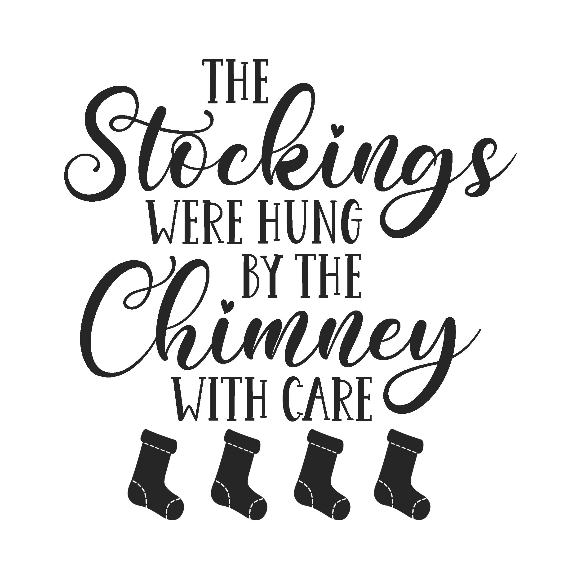 The Stockings Were Hung With Care SVG Stockings SVG Png | Etsy