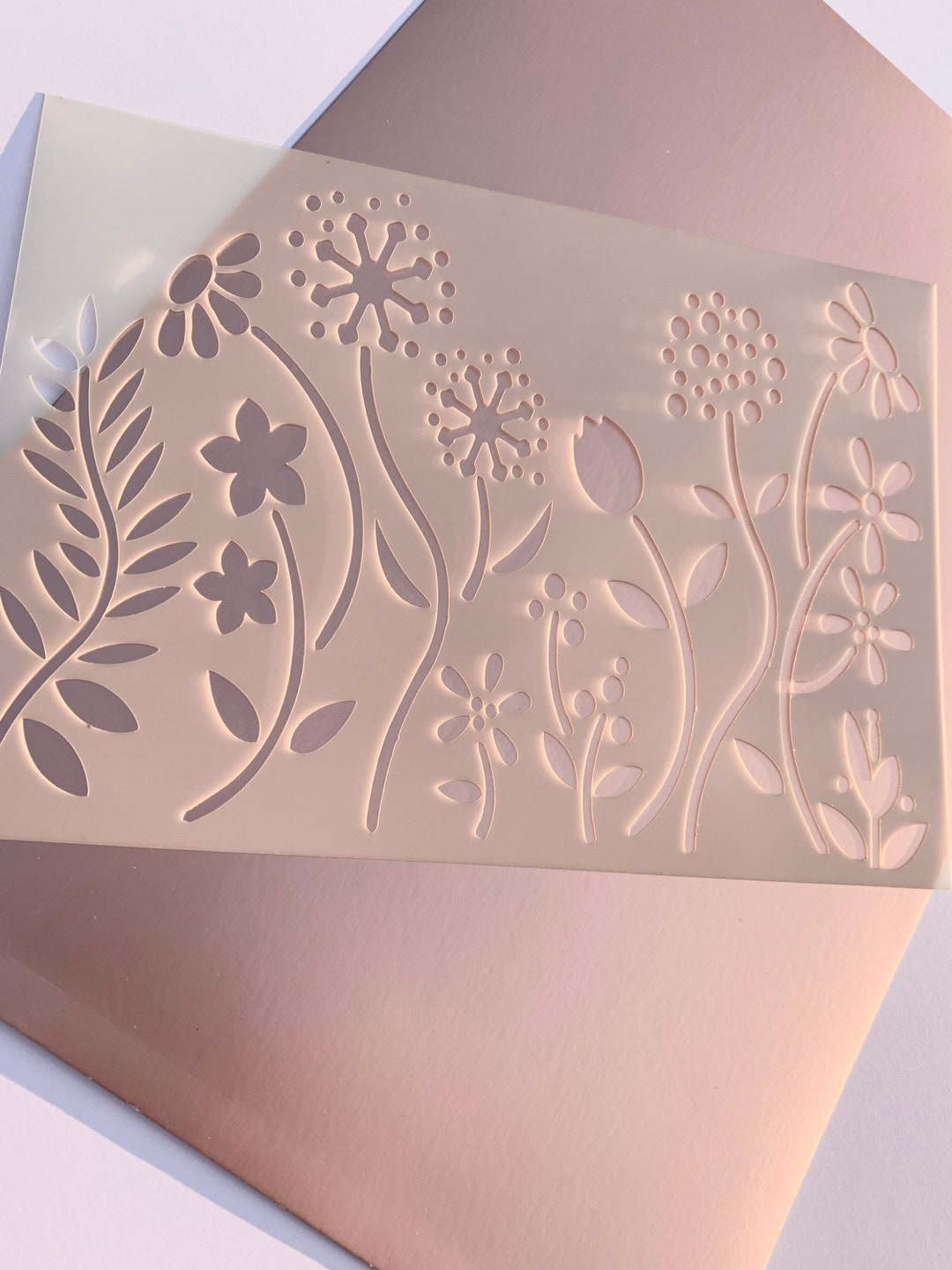Wild Flower Cake Stencil Etsy