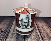 Chinese porcelain jar, Hand painted Jar, Chineese Art.