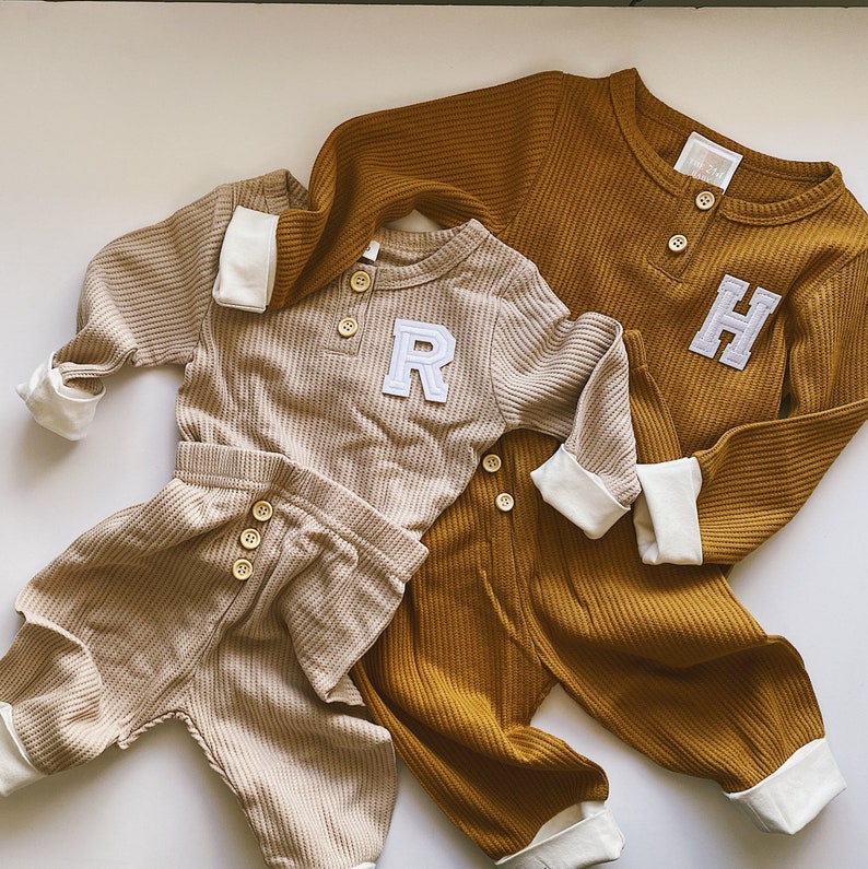 Baby waffle personalised lounge set Etsy