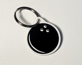 Midcentury Modern Bowling Ball Keychain