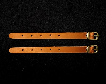 2 Leather Straps for Luggage Tags