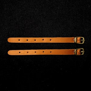 2 Leather Straps for Luggage Tags