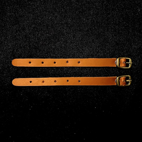 2 Leather Straps for Luggage Tags