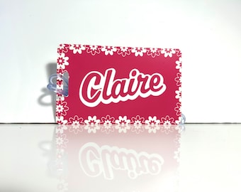 Engraved Pink Personalized Luggage Tag