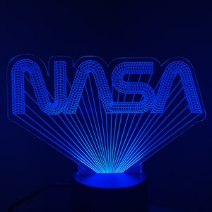 Small Nasa Worm Logo Color Change LED Light / Launch to Outerspace with this Light