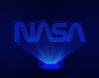 Small Nasa Worm Logo Color Change LED Light / Launch to Outerspace with this Light