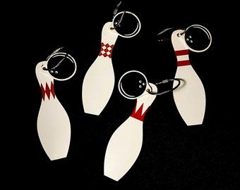 Personalized Midcentury Modern Bowling Bag Tag / Luggage Tag