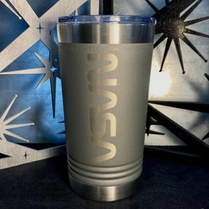 NASA Worm Logo Insulated Tumbler /Silver Coffee Cup