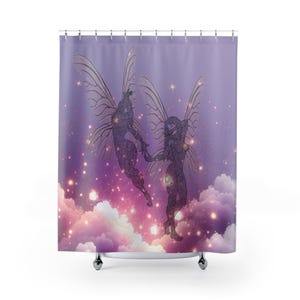 Whimsical Fairy Shower Curtain, Magical Bathroom Decor, Fairy Tale Home Accents, Unique Gift for Dreamers, Enchanted Shower Decor