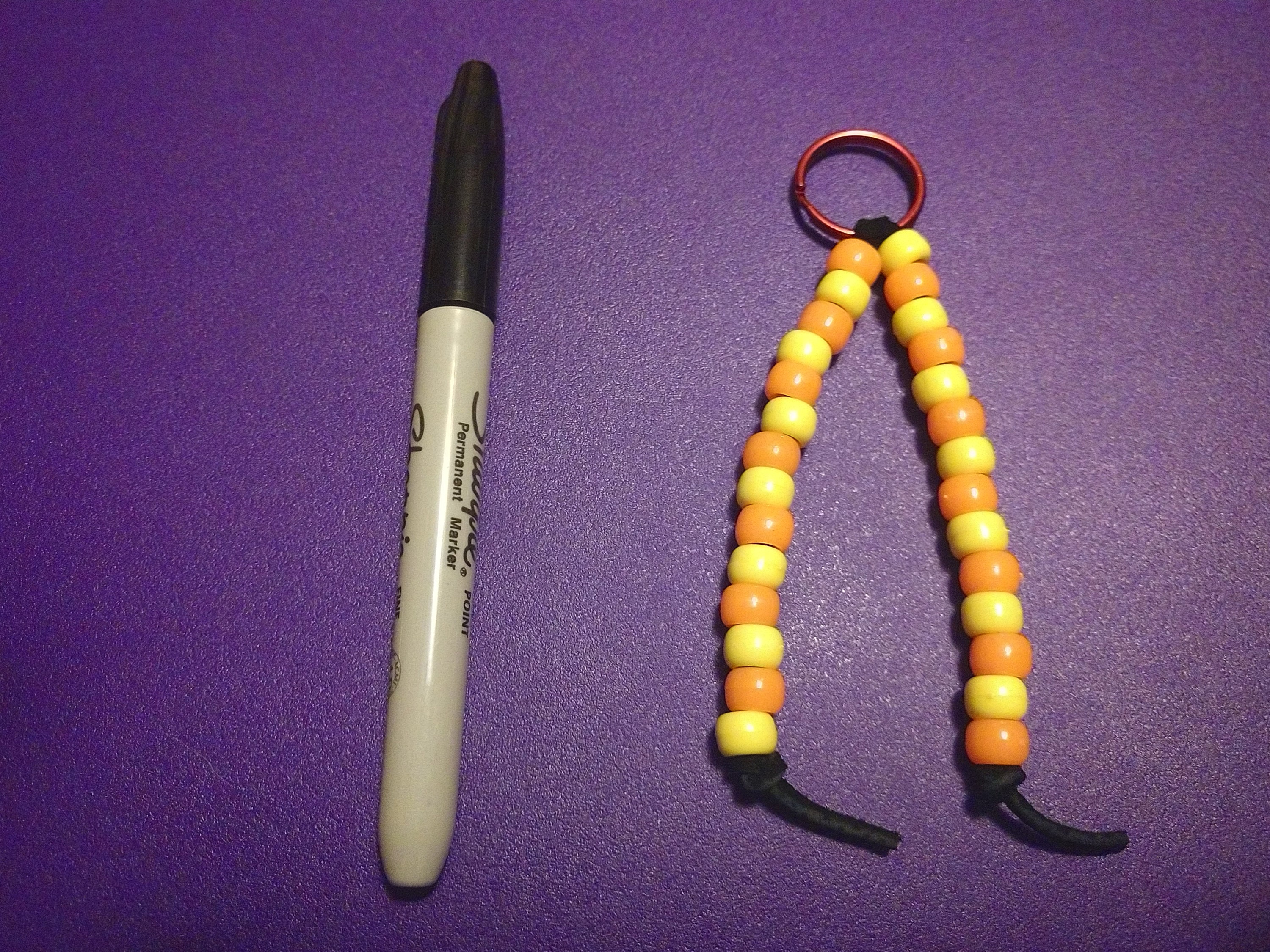 Pony Bead Keychain Etsy