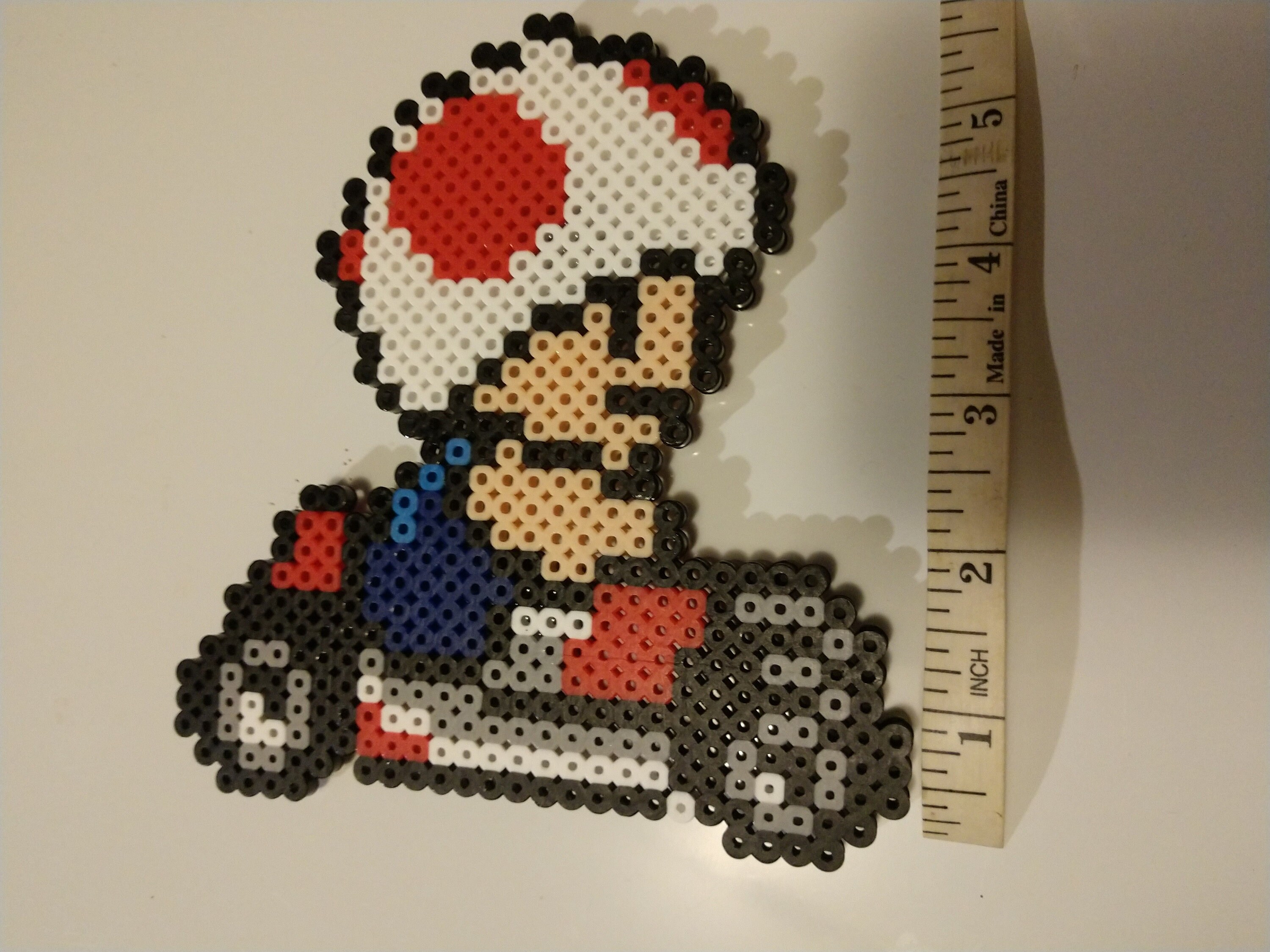 Mario Kart Toad Perler Bead Etsy
