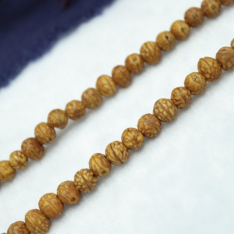 HANDMADE Tibetan Jujube 108 Wooden Mala Beads Meditation Prayer