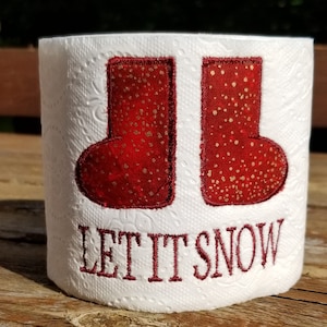 Stivali serie Snowman APPLIQUE Lascia che nevi il design digitale ricamo per 4x4 cerchio bagno asciugamano da cucina carta igienica carta da bagno Natale Inverno stack