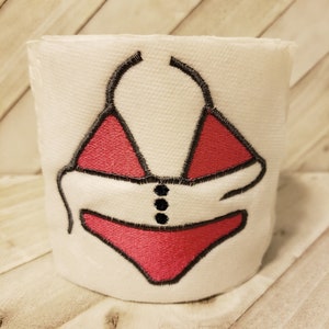 Pupazzo di neve serie bikini ricamo design digitale per 4x4 cerchio bagno bagno asciugamano toilette carta igienica Natale Inverno stack plunger