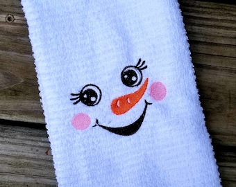 Muñeco de nieve n.° 1 de la serie, regalo de inauguración de la casa, linda niña, diseño digital de bordado, bastidor de 4 x 4, papel higiénico para baño, regalos para ella, Navidad