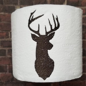 Deer Buck #2 di 8 nella serie cervi ricamo design digitale per 4x4 hoop bagno bagno carta igienica asciugamano ecc