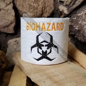 BIOHAZARD Toilet Paper Ricamo Digital Design per bagno 4x4 cerchio