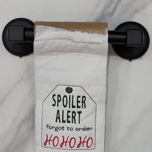 Attenzione spoiler, ordine, digitale, ricamo, telaio 4x4, bagno, carta igienica, rotolo finale, inaugurazione della casa, regalo scherzoso, regalo di Natale HOHO