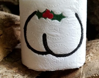 Snowman serie trasero con diseño digital bordado acebo para 4x4 aro baño cocina toalla papel higiénico Navidad invierno pila émbolo
