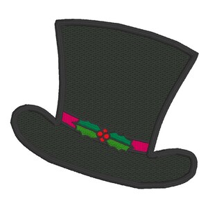 Cappello a cilindro riempito #2, regalo per la casa, serie Snowman, ricamo design digitale, cerchio 4x4, asciugamano da cucina, carta igienica, set invernale di Natale