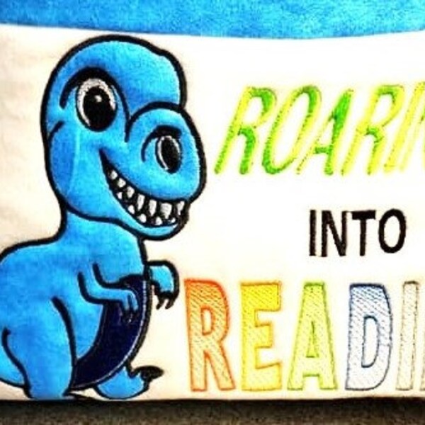 Reading Pillow Embroidery Designs Etsy