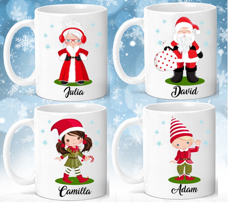 Family Mug Set Family Christmas Gift Holiday Gift for Etsy