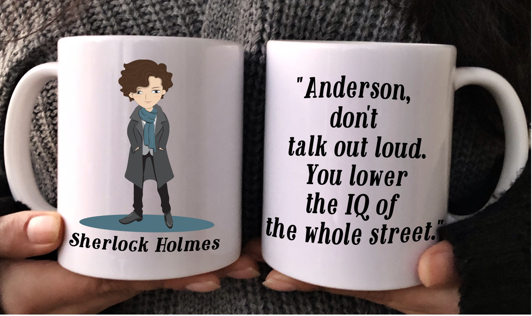 Sherlock Holmes Quote Coffee Mug - Funny TV Show Gift - Etsy, image size:1837x1091