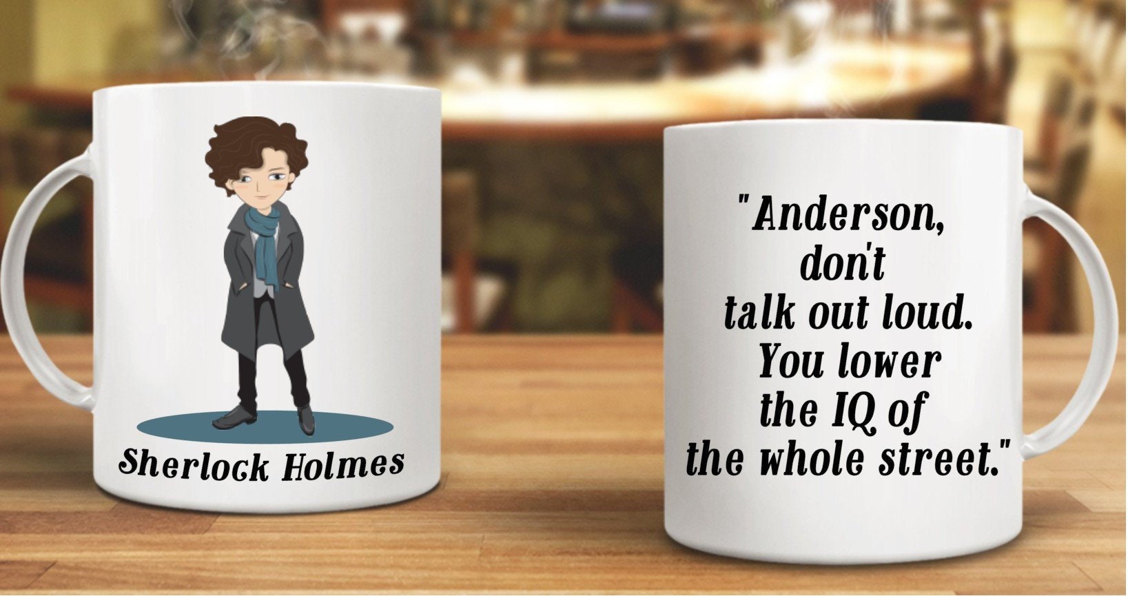 Sherlock Holmes Quote Coffee Mug - Funny TV Show Gift - Etsy, image size:1637x865