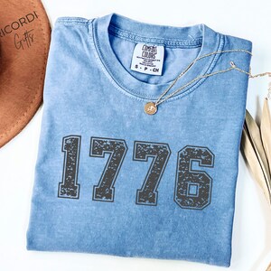 Retro USA 1776 Shirt, Women USA Shirt, 4th of July Shirt, America Shirt, Patriotic Day Shirt, Women 4th of July Shirt, American Flag Shirt