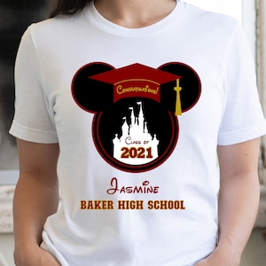 Personalized Mickey ears Graduation Shirt,  Mickey Mouse Class of 2021  T-shirt, Minnie ears graduation shirt, Disney class of 2021 shirt