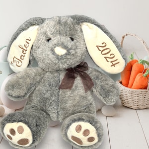 Personalisierter Osterhase, Baby Geschenk, personalisiertes Stofftier, Plüsch Hase, Babyparty Geschenk, Osterhase 2025