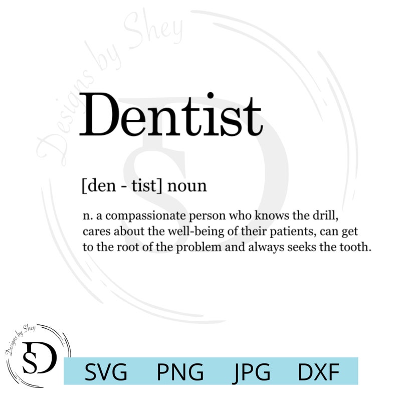 Dentist Defined Svg Denta Svg Funny Dentist Definition Etsy