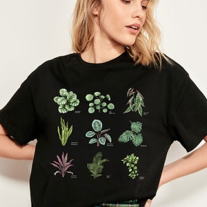 Houseplant Shirt, Graphic Tees, Plant Shirt, Plant Lady Shirt, Plant Lady, Plant Lover Gift, Houseplants, Pilea, Monstera, Pothos, Palm