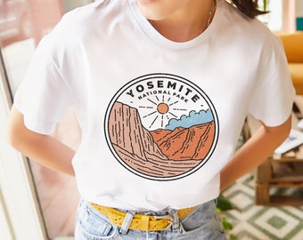 Yosemite Shirt Yosemite National Park Shirt El Capitan Camper Gift Camp Shirt Hiker Shirt Vacation Adventure Wanderlust Retro Graphic Tee