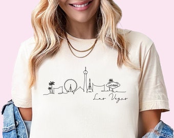 Las Vegas Shirt Las Vegas Skyline Tshirt Vegas Shirt Las Vegas Bachelorette Vegas Wedding Vegas Girls Trip Shirts Las Vegas T-Shirt Souvenir