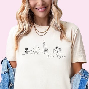 Camisa de Las Vegas Las Vegas Skyline Camiseta Vegas Camisa Las Vegas Bachelorette Vegas Boda Vegas Girls Trip Camisas Las Vegas Camiseta Recuerdo