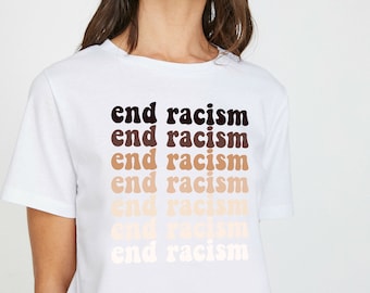 Ende Rassismus Shirt, schwarz lebt Materie Shirt, Bürgerrechte Shirt, soziale Gerechtigkeit Shirt, Unterstützung BLM Shirt, gleiche Rechte Shirt, Vielfalt UNISEX