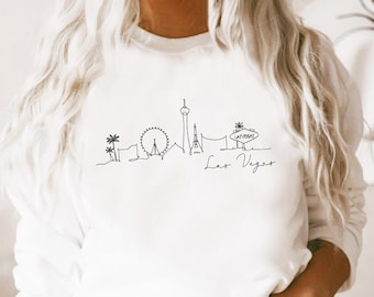 Las Vegas Sweatshirt, Las Vegas Skyline Shirt, Vegas Shirt, Las Vegas Nevada Bachelorette Party Wedding, Vegas Girls Trip, LV Gift Souvenir