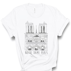 Vintage Notre Dame De Paris Cathedral T-shirt, Save Notre Dame memory, Sauver Notre Dame, Notre Dame Cathedral Shirt, Unisex