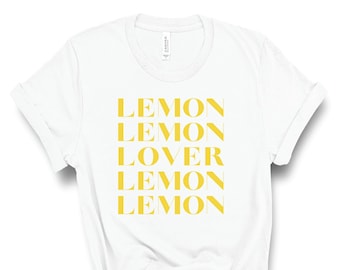Lemon Shirt, Lemon Lover Tshirt, Summer Shirt, Lemon Tee, Lemons Shirt, Lemon Gift, Lemon T-Shirt, Lemon Top, Lemon Print Shirt, Lemonade