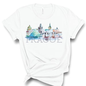 Prague Shirt, Prague Skyline Shirt, Prague T Shirt, Prague T-Shirt, Czech Republic Shirt, Czech Shirt, Czech Republic Shirt, Travel Gift