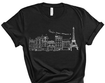 Paris Mon Amour, Paris Liebhaber Geschenk, Paris Geschenk Shirt, Paris Liebhaber, I Love Paris T-Shirt, Eiffelturm Parisian, Paris Shirt, Paris T-Shirt
