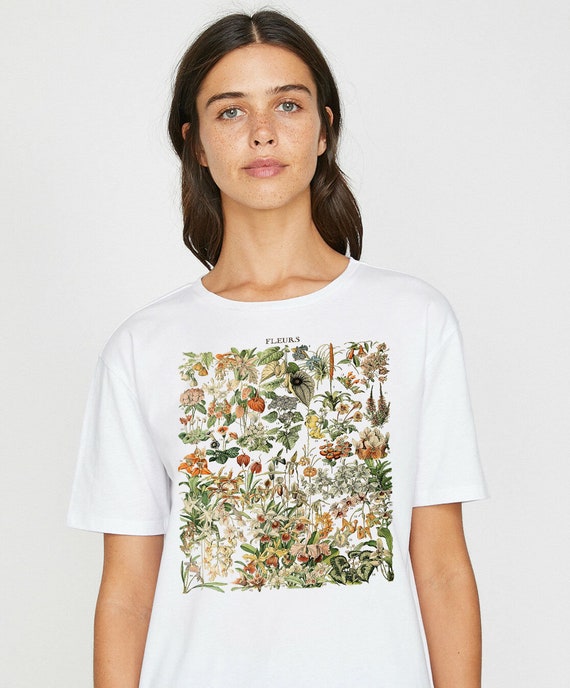 Botanical Shirt Flower T-shirt Vintage T-shirt Vintage | Etsy