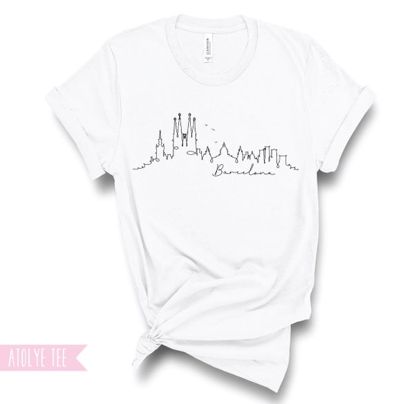 Barcelona City Skyline Vacation Travel Tourist Gift T-Shirt Barcelona City Skyline Vacation Travel Tourist Gift T-Shirt