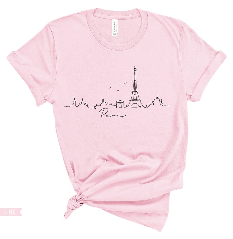 Paris Tshirt Eiffel Tower TShirt Travel Clothing TShirt Etsy