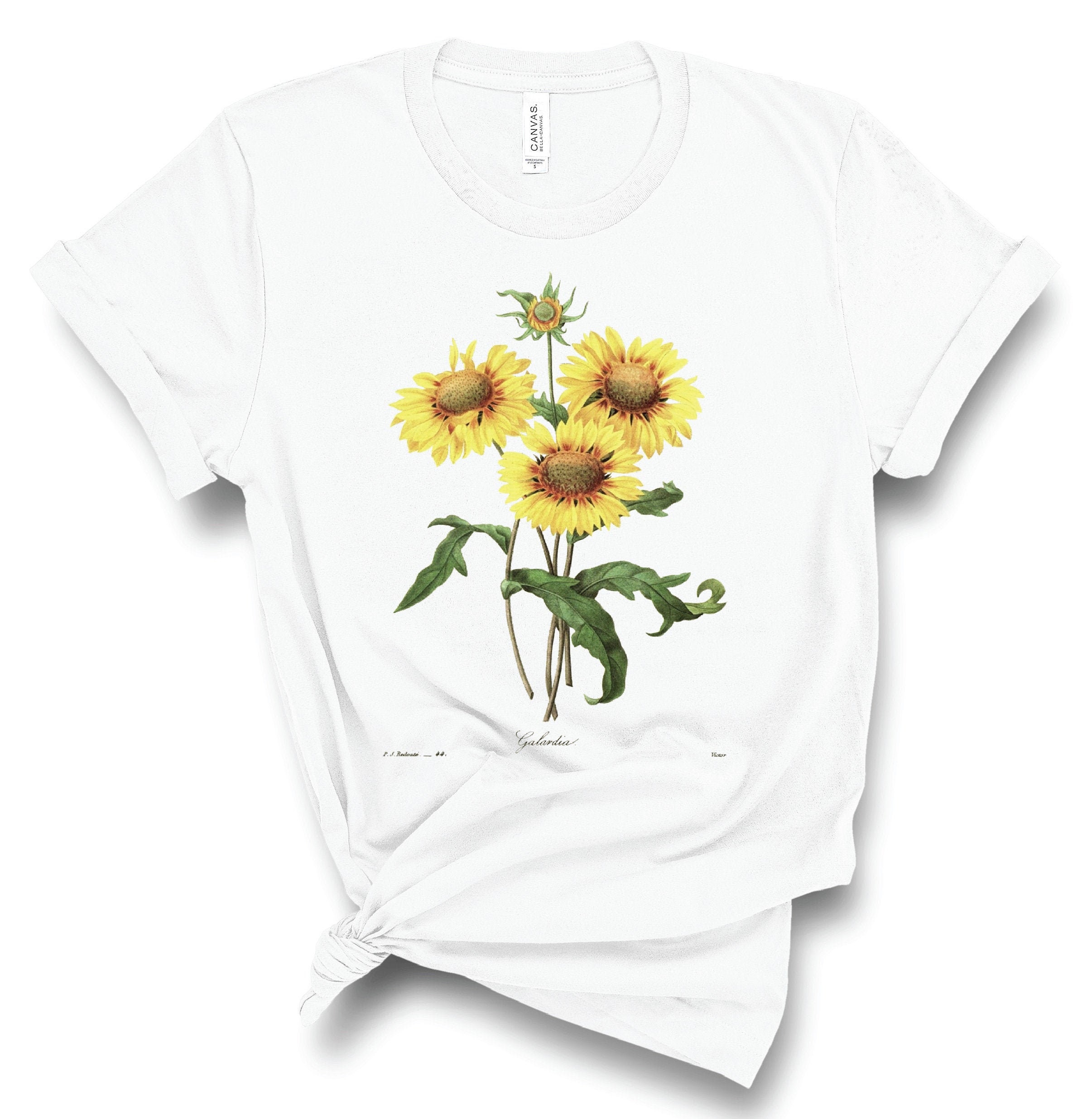 Sunflower Shirt Botanical Shirt Sunflower Gifts Vintage Etsy