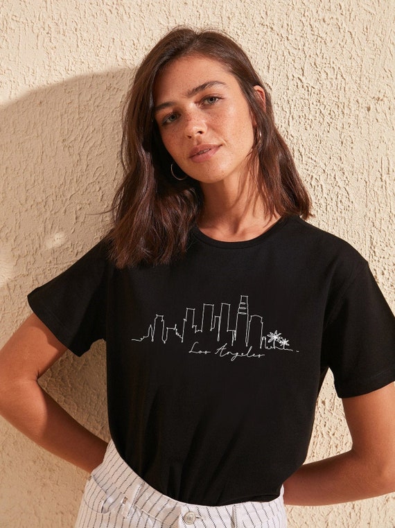 Camisa de Los Angeles Camisa de Los Angeles Camiseta de Los Angeles Skyline Camisa de California Camisetas Graficas LA Tumblr Ropa de Moda para Mujeres UNISEX Etsy Espana