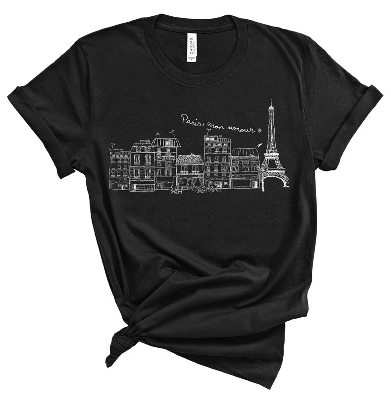 Paris Mon Amour, Paris Lover Gift, Paris Gift Shirt, Paris Lover, I Love Paris T-Shirt, Eiffel Tower Parisian, Paris Shirt, Paris Tee image 1