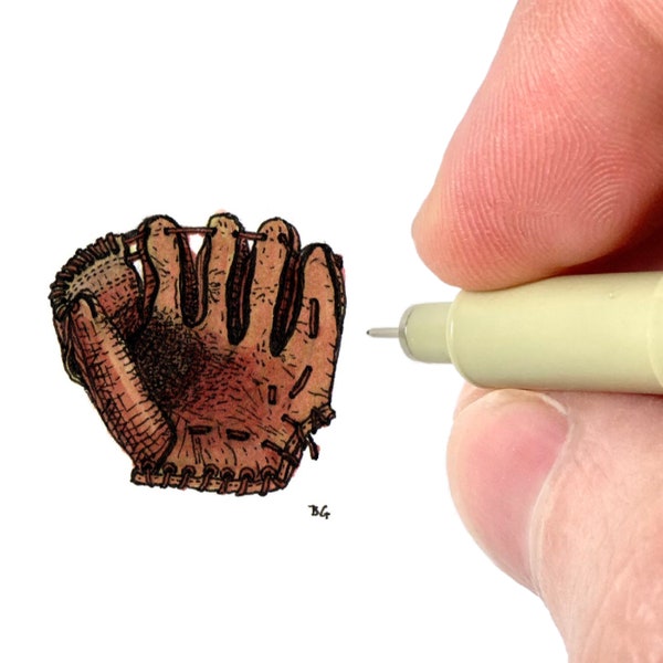 Baseball Miniature Glove Etsy